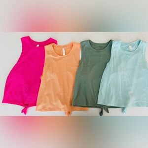 Zella Girl Colorful Tank Tops - Pink, Orange, Green, Light Blue